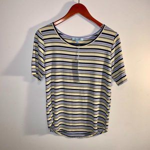 She and Sky Striped Tee, L